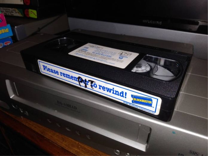 VHS de alquiler de Blockbuster