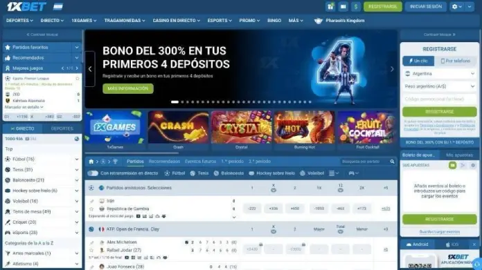 1xBet casinos online Argentina bonos giros gratis 2026