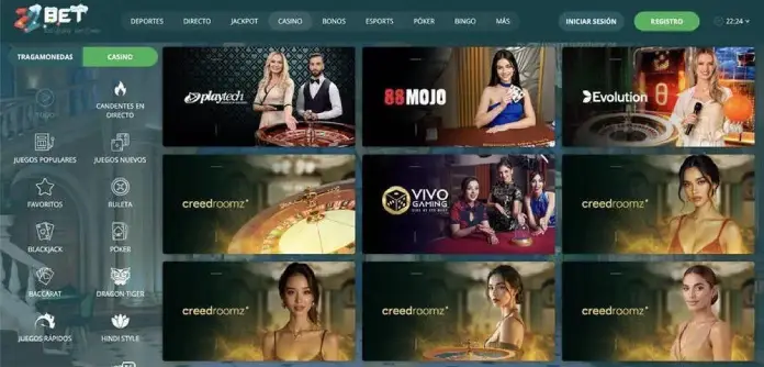22Bet casinos online Argentina bono bienvenida 2026