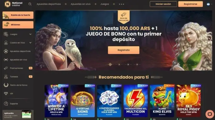 National Casino casinos online Argentina giros gratis 2026